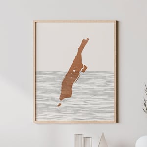 Manhattan New York - Boho Manhattan Art Prints, Manhattan Borough Map Print, New York City Art, NYC Art