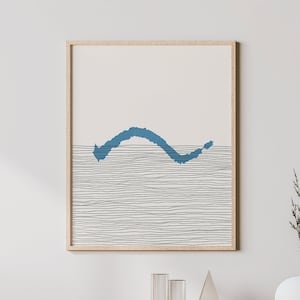 Minnewanka Lake Art - Minnewanka Lake, Canada, Boho Lake Travel Poster - Minimalist Print, Minnewanka Lake Map Artwork