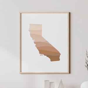 Art mural bohème californien - art mural moderne du milieu du siècle en Californie, art mural minimal - décoration bohème / impression d&#39;art et décoration murale