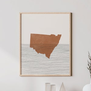 New South Wales Art Print - New South Wales muurkunst en decor, Australië reisposter en cadeau
