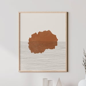 North Macedonia Print - Boho North Macedonia Wall Art and Decor, Country Travel Poster, North Macedonia Map Silhouette and Gift Idea