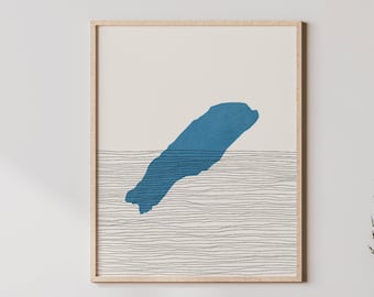 Lake Louise Art - Lake Louise, Kanada, Boho See Reiseplakat - Minimalistischer Druck, Louise Lake Karte Kunstwerk