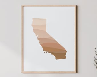 California Boho Wall Art - California Mid Century Modern Wall Art, Minimal Wall Art - Boho Decor / Art Print and Wall Decor