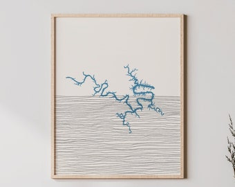 Lake of the Ozarks Art - Boho Lake of the Ozarks Print, Lake of the Ozarks Missouri Decor - Lakehouse Wall Art, Gift Idea