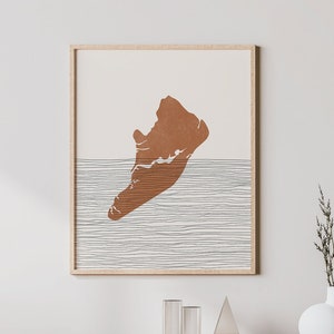 Stampa Hilton Head Island - Arte e decorazione da parete Boho Hilton Head, poster di viaggio - Mappa di Hilton Head Island, Carolina del Sud e idea regalo