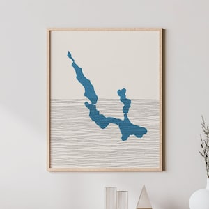 Walloon Lake Art - Boho Walloon Lake Print, Walloon Lake Michigan Picture - Lakehouse Wall Art / Decor, Gift Idea