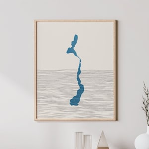 Lake Leelanau Art - Boho Lake Leelanau Print, Lake Leelanau Michigan Picture - Lakehouse Wall Art / Decor, Gift Idea