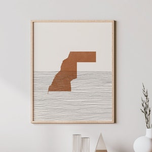 Western Sahara Print - Boho Western Sahara Wall Art and Decor, Country Travel Poster, Western Sahara Map Silhouette and Gift Idea