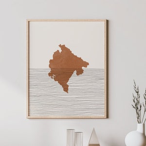 Montenegro Print - Boho Montenegro Wall Art and Decor, Country Travel Poster, Montenegro Map Silhouette and Gift Idea
