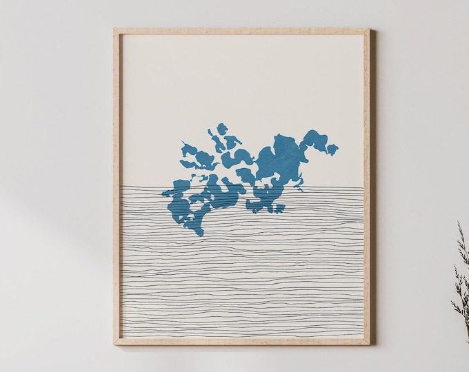Lake Minnetonka Printable Map, Lake Minnetonka Wall Art, Lake