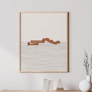 Gambia Print - Boho Gambia Wall Art and Decor, Country Travel Poster, Gambia Map Silhouette and Gift Idea