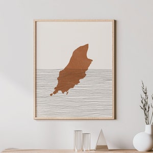 Isle of Man Print - Boho Isle of Man Wall Art and Decor, Country Travel Poster, Isle of Man Map Silhouette and Gift Idea