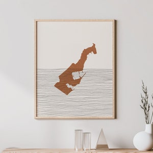 Monaco Print - Boho Monaco Wall Art and Decor, Country Travel Poster, Monaco Map Silhouette and Gift Idea