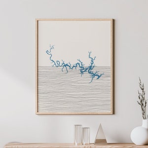 Bull Shoals Lake Art - Boho Bull Shoals Lake Print, Bull Shoals Lake Arkansas Decor - Lakehouse Wall Art, Gift Idea