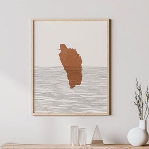 Dominica Print - Boho Dominica Wall Art and Decor, Country Travel Poster, Dominica Map Silhouette and Gift Idea
