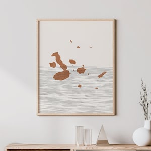 Galapagos Art Print - Boho Galapagos Insel Wandkunst, Galapagos Ecuador Reise Poster, Wanddekoration / Geschenk