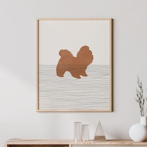 Boho Shih Tzu Art - Shih Tzu Wall Art / Decor, Minimalist Dog Poster, Shih Tzu Owner Print - Shih Tzu Gift