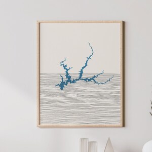 Shasta Lake Art - Boho Shasta Lake Print, Shasta Lake California Decor - Lakehouse Wall Art, Gift Idea