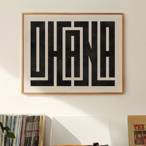 Ohana Print - Ohana / Family Art - Hawaiian Typographical Design - Ohana Wall Art