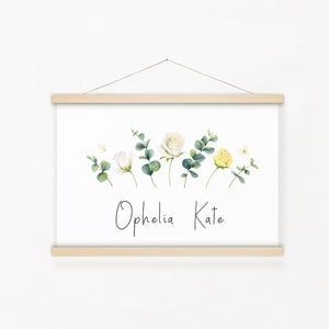 Name Sign for Girls Room - Custom Nursery Decor for Baby Girl, Girl Name Canvas Girl Nursery Decor, Nursery Sign