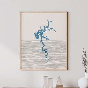 Barren River Lake Art - Boho Barren River Lake Print, Barren River Lake Kentucky Decor - Lakehouse Wall Art, Gift Idea