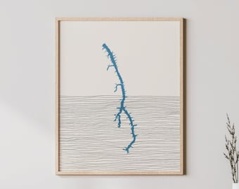 Kentucky Lake Art - Boho Kentucky Lake print, Kentucky Lake Kentucky decor - Lakehouse kunst aan de muur, cadeau-idee