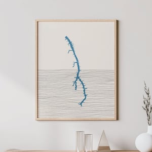 Kentucky Lake Art - Boho Kentucky Lake Print, Kentucky Lake Kentucky Decor - Lakehouse Wall Art, Gift Idea
