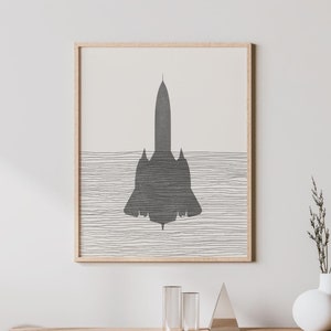 SR-71 Blackbird Art - Minimalist SR71 Poster / Print - SR71 Military Aircraft Wall Art, Aviation Decor - SR71 Airplane Picture