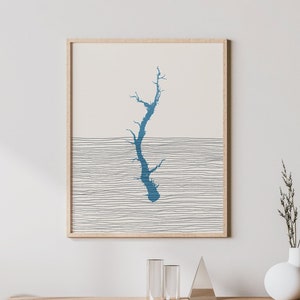 Eufaula Lake Druck - Boho Eufaula Lake Druck, Eufaula Lake Alabama - Lakehouse Dekor / Wandkunst, Eufaula Lake Karte