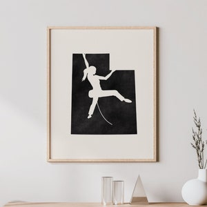 Art d'escalade personnalisé - à personnaliser dans n'importe quel état ou pays - cadeau pour grimpeur, impression d'escalade, cadeau d'escalade / carte d'escalade