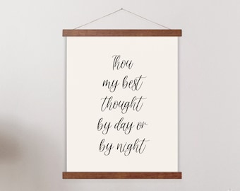 Be Thou My Vision - Hymnenwandkunst, „Thou my best think by day or by night“ - Wandkunst / Dekor, christliche Kunst - Hymnentext