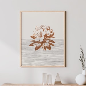 Rhododendron Flower Art - Rhododendron Print - Rhododendron Blossom Poster, Botanical Print / Wall Decor