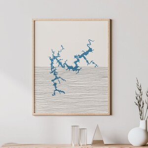 Lake Allatoona Art - Boho Lake Allatoona Print, Lake Allatoona Georgia Decor - Lakehouse Wall Art, Gift Idea