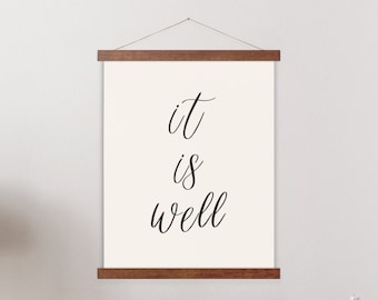 It Is Well - Hymn Wall Art, "It Is Well" - Wall Art / Decor, Christian Art - Hymn Lyrics Print