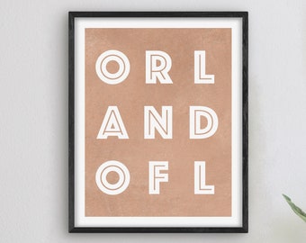 Orlando Florida Art - Orlando konsttryck, Florida presentidé, Orlando FL skylt / affisch