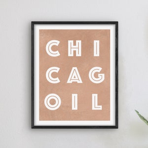 Chicago Illinois Art - Chicago Art Print, Illinois Gift Idea, City of Chicago IL Sign / Poster