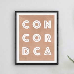 Concord California Art - Concord Art Print, California Gift Idea, City of Concord CA Sign / Poster