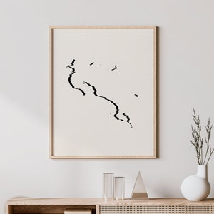 Minimalist Costa Rica Art - Modern Costa Rican Wall Art / Poster, Costa Rica Map - Costa Rica Wall Art / Wall Decor / Print
