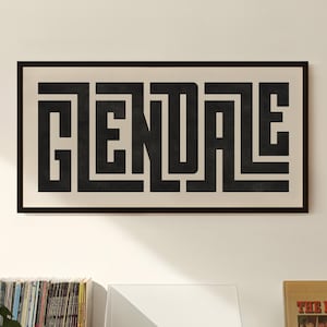 Glendale - City Wall Art - Glendale, Arizona Typography Print - Custom City Prints, Maximalist Wall Art Print / Poster