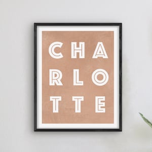 Charlotte North Carolina Art - Charlotte Art Print, North Carolina Gift Idea, City of Charlotte NC Sign / Poster