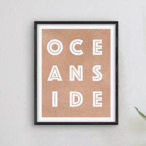 Oceanside California Art - Oceanside Art Print, California Gift Idea, City of Oceanside CA Sign / Poster