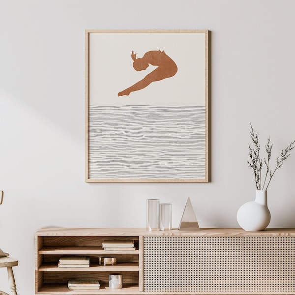 Diving Girl - Etsy