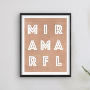 Miramar Florida Art - Miramar Art Print, Florida Gift Idea, City of Miramar FL Sign / Poster