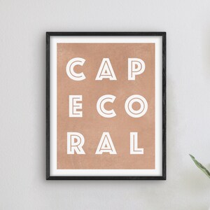 Cape Coral Florida Art - Cape Coral Art Print, cadeau-idee Florida, City of Cape Coral FL Sign/poster