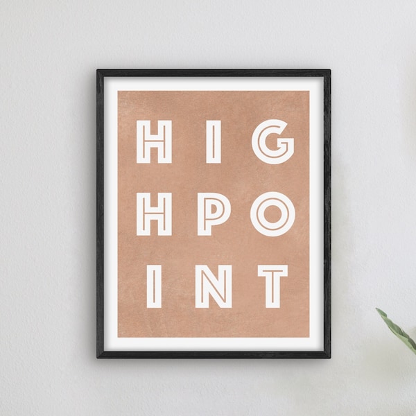High Point Nc Sign Etsy