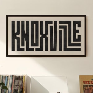 Knoxville Kunst - Knoxville Typografie Design, Knoxville Tennessee Wandkunst / Poster, Knoxville Tennessee Print, minimalistische Wanddekoration