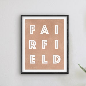 Fairfield California Art - Fairfield Art Print, California Gift Idea, City of Fairfield CA Sign / Poster