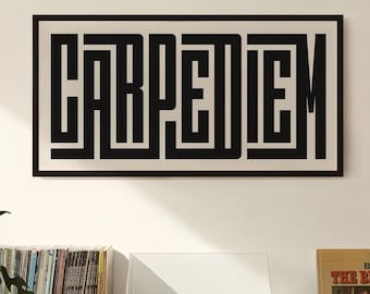 Carpe Diem Print - Seize the Day Poster, Carpe Diem Typography Poster - Motivational Wall Art, Inspirational Decor, Carpe Diem Wall Art