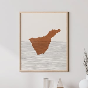 Teneriffa Kunstdruck - Boho Wandbild, Kanarische Inseln Wand Kunst, Dekorative Kanarische Inseln Wand Dekoration / Geschenk