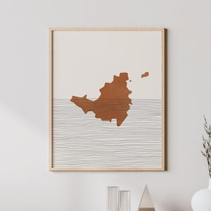 Lámina de San Martín: arte de pared bohemio de la isla de San Martín, póster de viaje caribeño de San Martín, decoración de pared de las islas de Sotavento/regalo